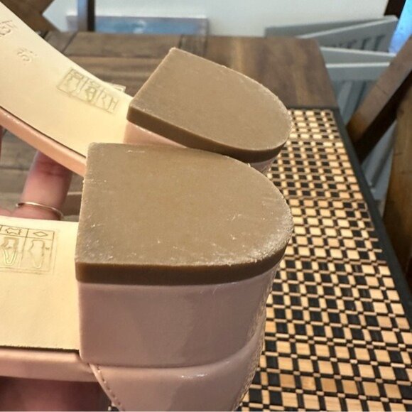 J. Crew Pink Blush Cross-Strap Patent Leather Sandals Women’s Size 6.5 - Picture 11 of 13